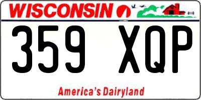WI license plate 359XQP
