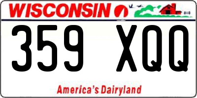 WI license plate 359XQQ