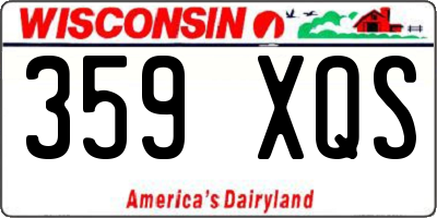 WI license plate 359XQS