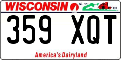 WI license plate 359XQT