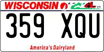 WI license plate 359XQU