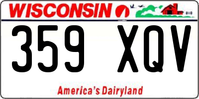 WI license plate 359XQV