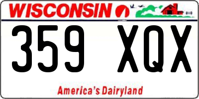 WI license plate 359XQX