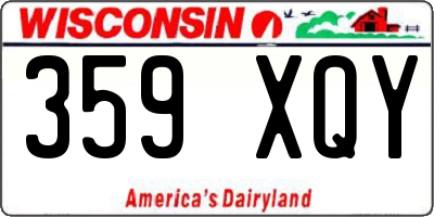 WI license plate 359XQY