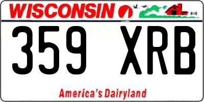 WI license plate 359XRB