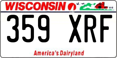 WI license plate 359XRF