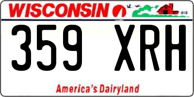 WI license plate 359XRH