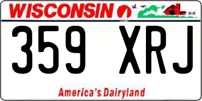 WI license plate 359XRJ