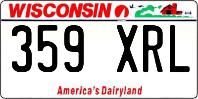 WI license plate 359XRL