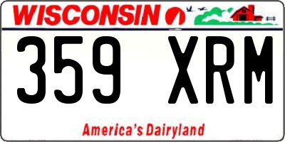 WI license plate 359XRM