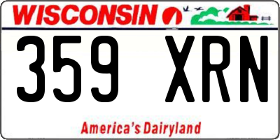 WI license plate 359XRN