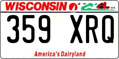 WI license plate 359XRQ