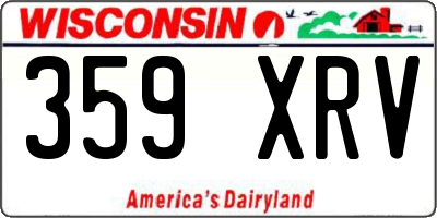 WI license plate 359XRV