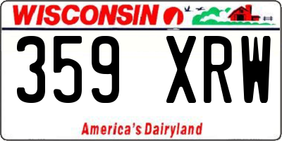 WI license plate 359XRW