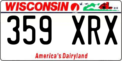 WI license plate 359XRX