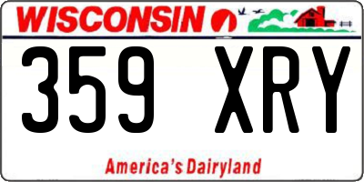 WI license plate 359XRY