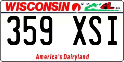 WI license plate 359XSI