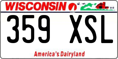 WI license plate 359XSL