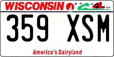 WI license plate 359XSM