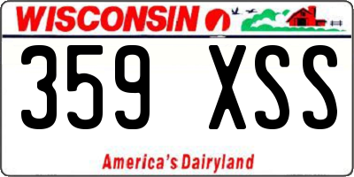 WI license plate 359XSS