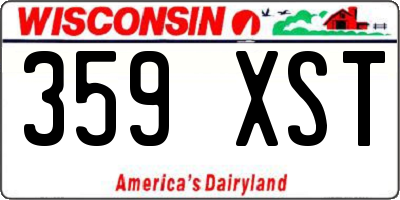WI license plate 359XST