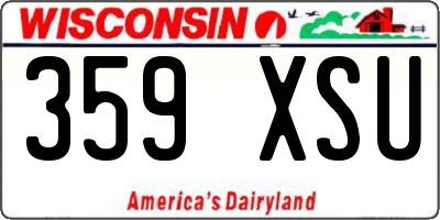 WI license plate 359XSU