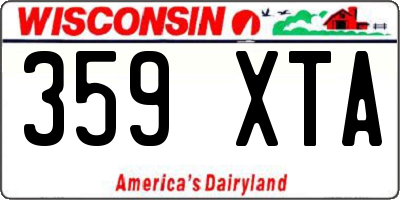 WI license plate 359XTA
