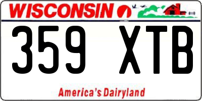 WI license plate 359XTB