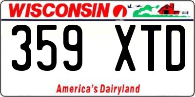 WI license plate 359XTD