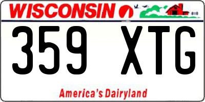 WI license plate 359XTG