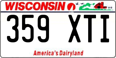 WI license plate 359XTI