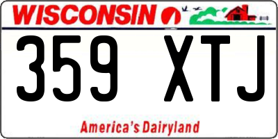 WI license plate 359XTJ