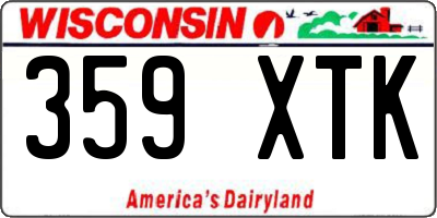 WI license plate 359XTK