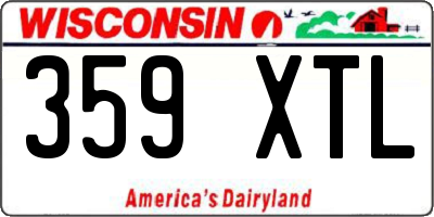WI license plate 359XTL