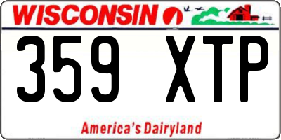 WI license plate 359XTP