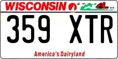 WI license plate 359XTR