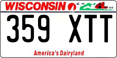 WI license plate 359XTT