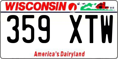 WI license plate 359XTW