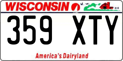 WI license plate 359XTY
