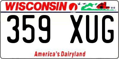 WI license plate 359XUG