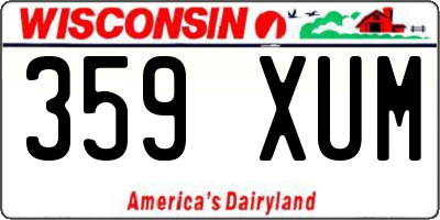 WI license plate 359XUM