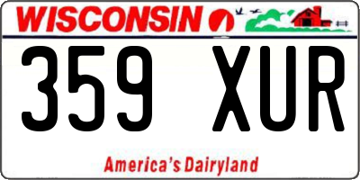 WI license plate 359XUR