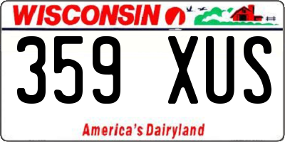 WI license plate 359XUS