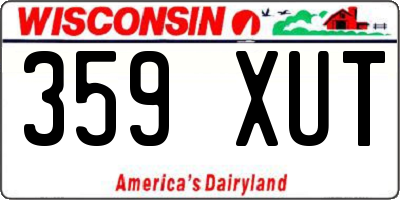 WI license plate 359XUT