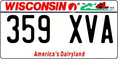 WI license plate 359XVA