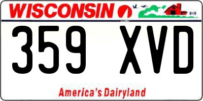 WI license plate 359XVD