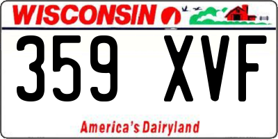 WI license plate 359XVF