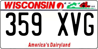 WI license plate 359XVG