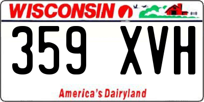 WI license plate 359XVH