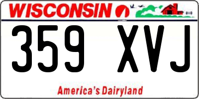 WI license plate 359XVJ